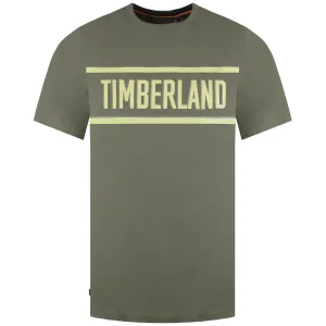 Timberland Branded Mens Green T-Shirt