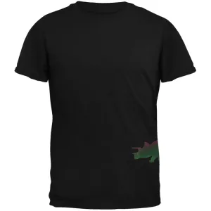 Triceratops Dinosaur Distressed Black Youth T-Shirt