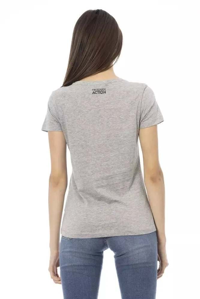 Trussardi Action Gray Cotton Women's Top