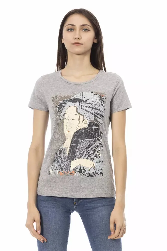 Trussardi Action Gray Cotton Women's Top