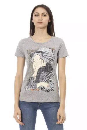 Trussardi Action Gray Cotton Women's Top