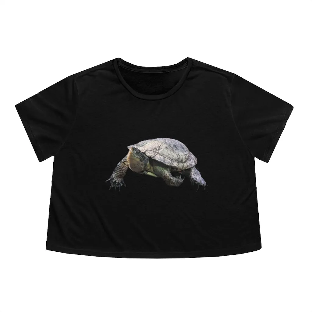 Turtle Women's Flowy Cropped Tee