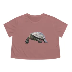 Turtle Women's Flowy Cropped Tee