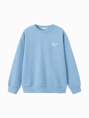 Unisex Daily Life Power Blue Letter Hoody
