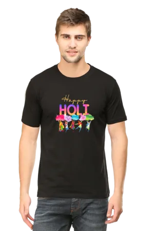 Unisex Half Sleeves T-Shirt - Happy Holi