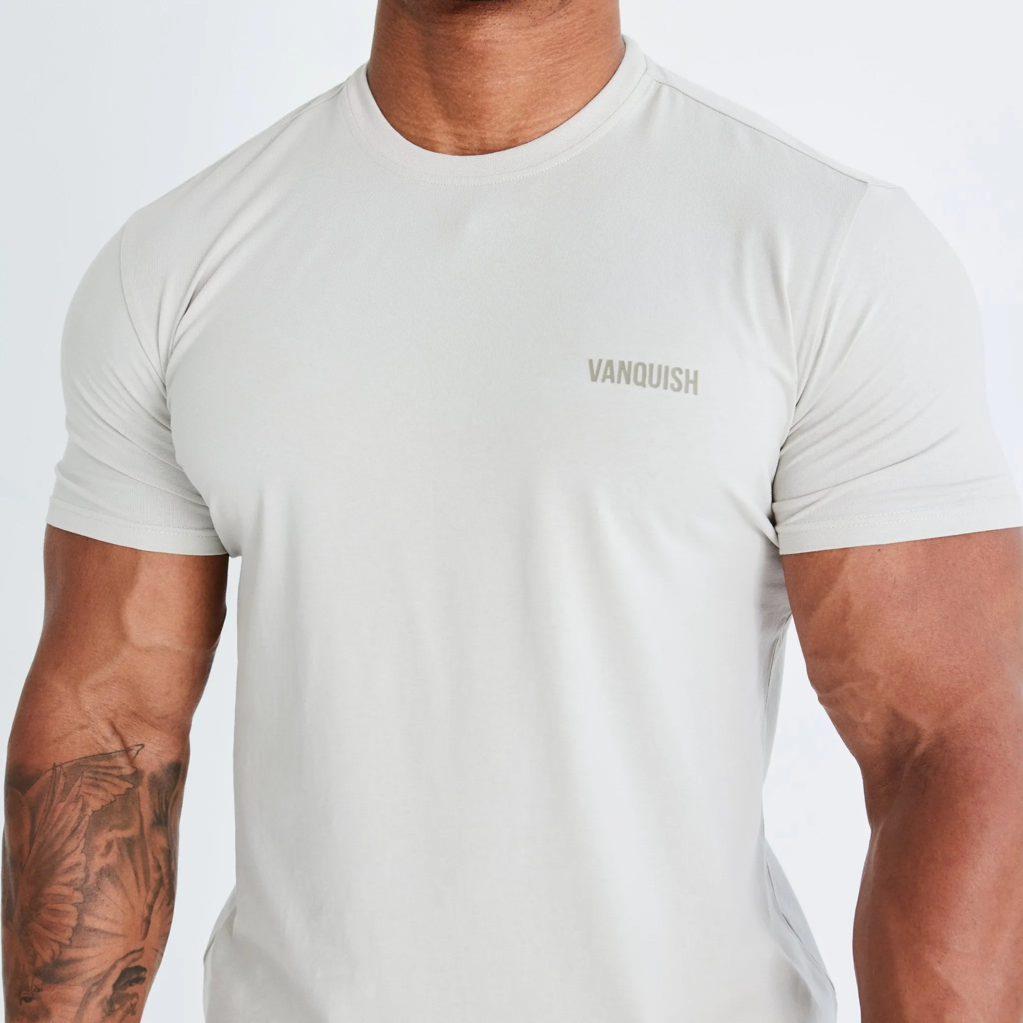 Vanquish Essential Stone Slim Fit Short Sleeve T Shirt