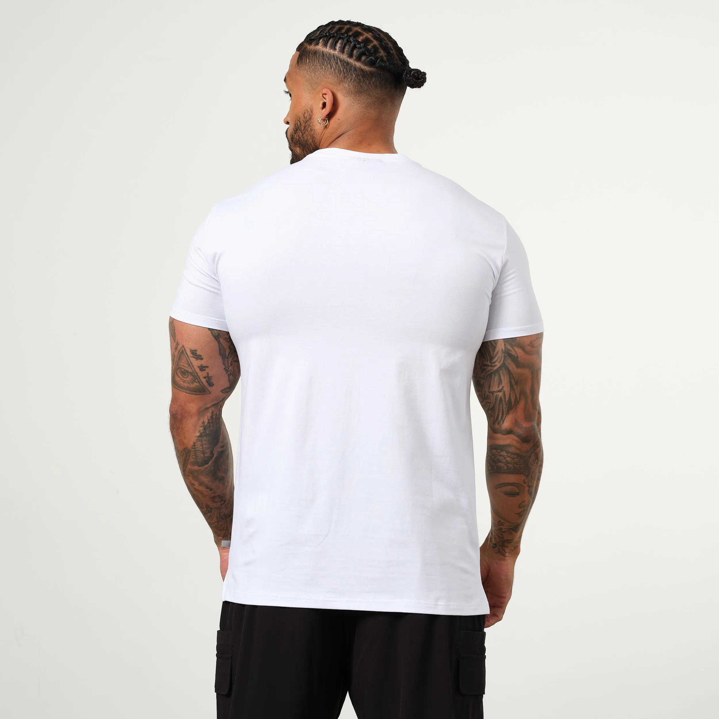 Vanquish Essential White Slim Fit Short Sleeve T Shirt