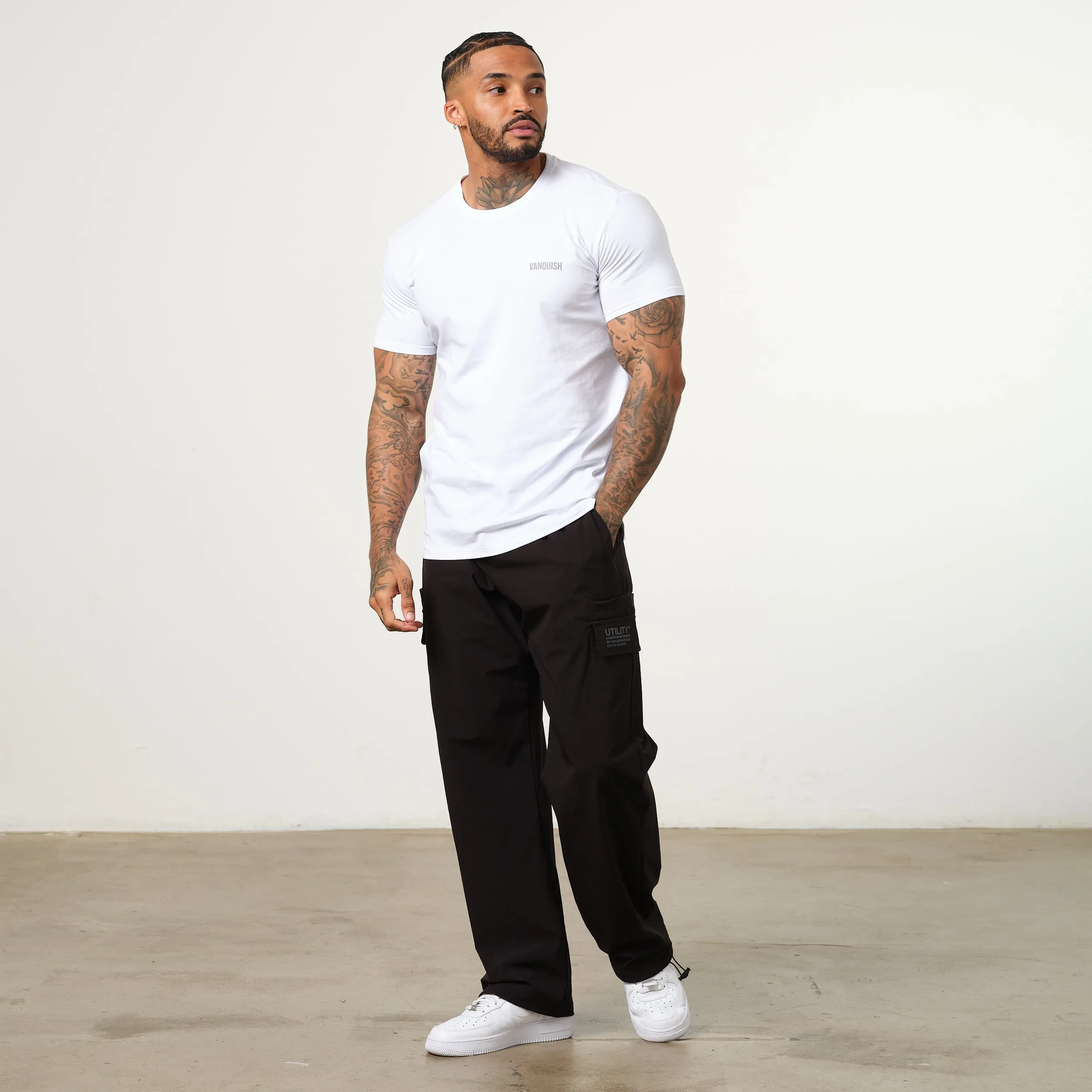 Vanquish Essential White Slim Fit Short Sleeve T Shirt