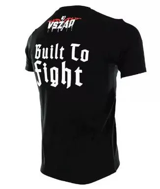Vszap Bulit to Fight VT003 Muay Thai Boxing T-Shirt S-4XL Black