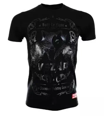 Vszap Bulit to Fight VT003 Muay Thai Boxing T-Shirt S-4XL Black