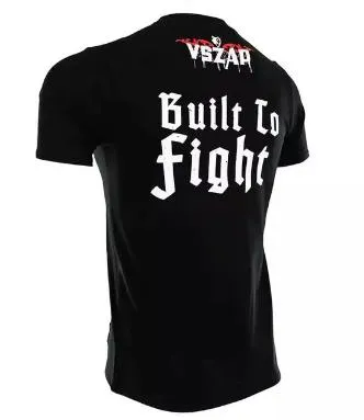 Vszap Bulit to Fight VT003 Muay Thai Boxing T-Shirt S-4XL Black