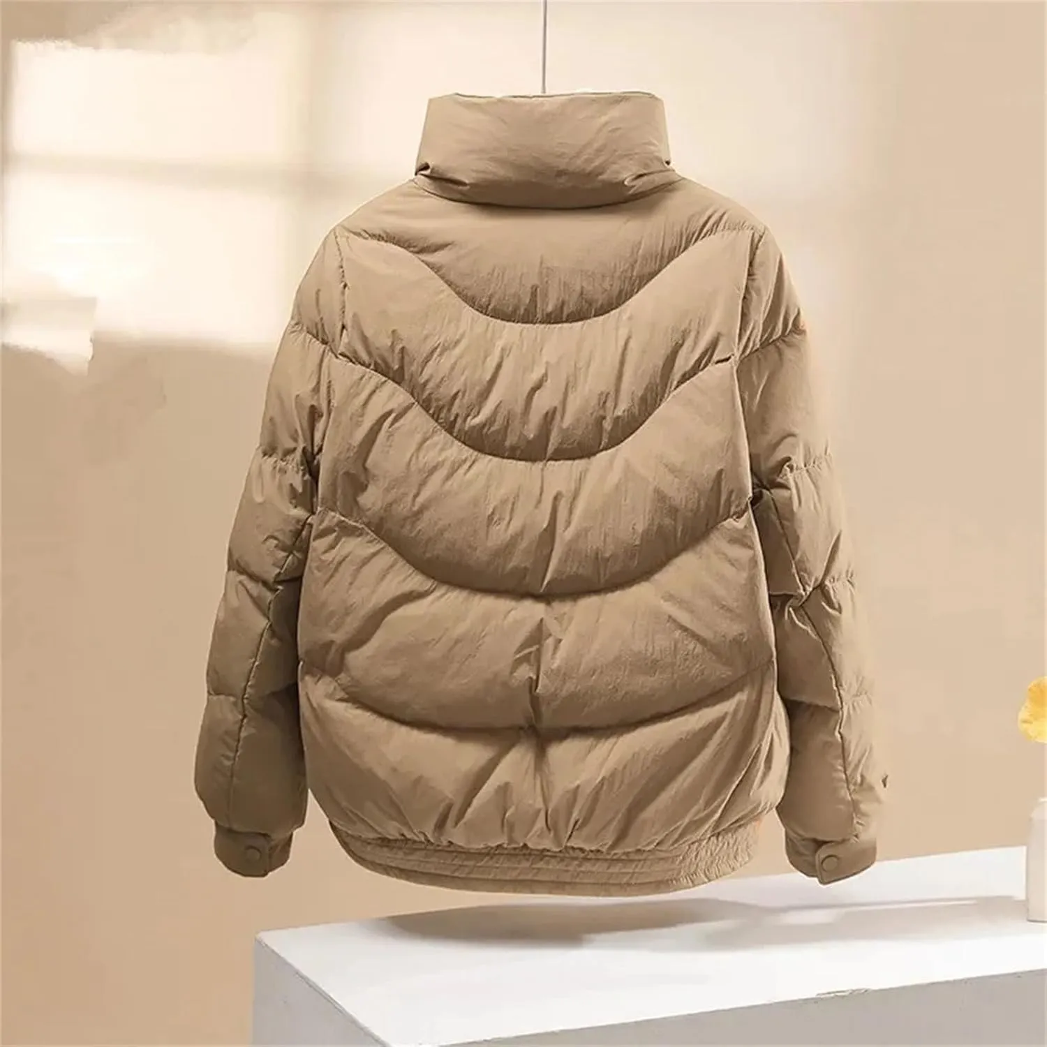 Warm Coat Women Sweet Short Padded Coats Loose Outerwear Cotton Parkas