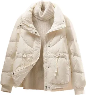 Warm Coat Women Sweet Short Padded Coats Loose Outerwear Cotton Parkas