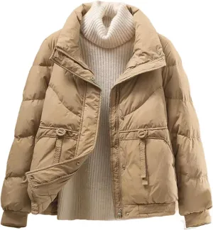 Warm Coat Women Sweet Short Padded Coats Loose Outerwear Cotton Parkas