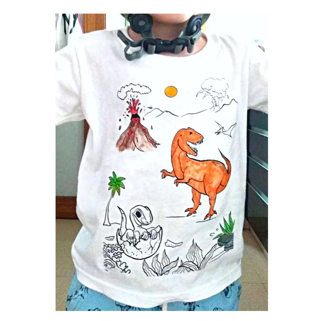Where Dinos Used to Roam - DIY Color-it-ful T-shirts