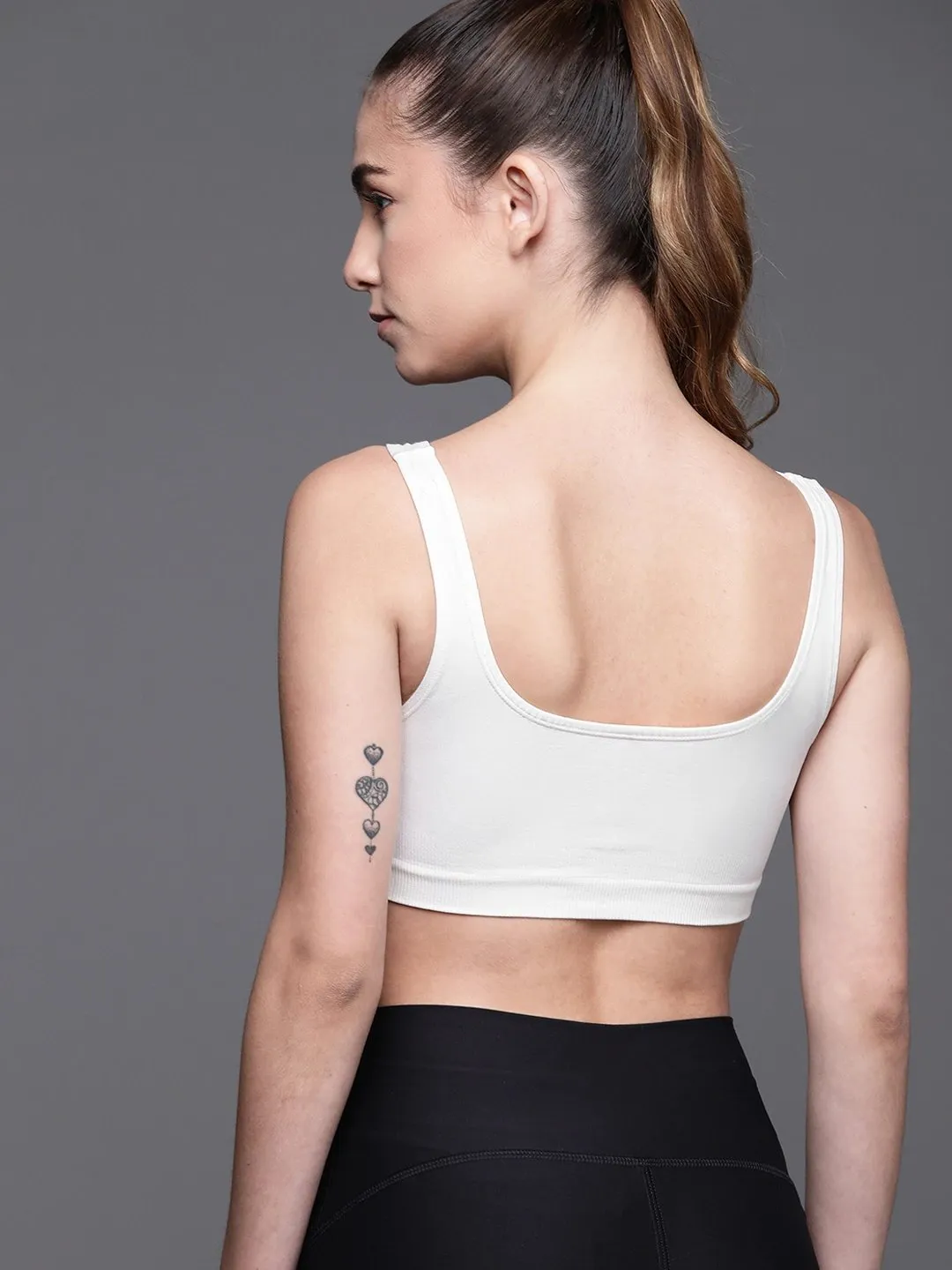 White Non Wired Non Padded Sport Bra
