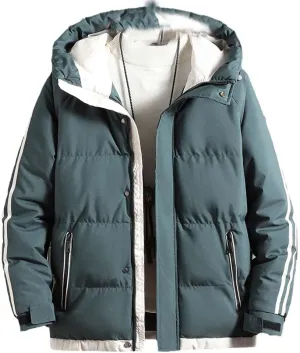 Winter Parkas Men Cotton Jackets Loose Windbreaker Hooded Padded Coats For Couple