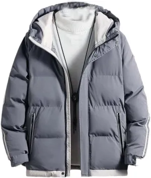 Winter Parkas Men Cotton Jackets Loose Windbreaker Hooded Padded Coats For Couple