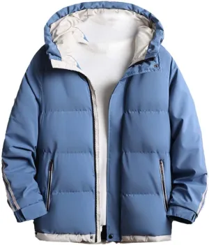 Winter Parkas Men Cotton Jackets Loose Windbreaker Hooded Padded Coats For Couple