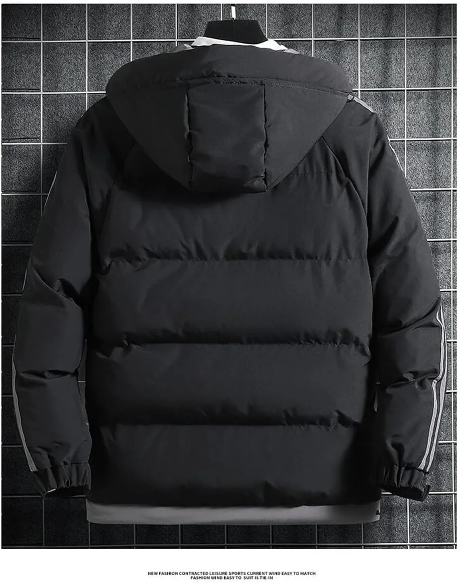 Winter Parkas Men Cotton Jackets Loose Windbreaker Hooded Padded Coats For Couple