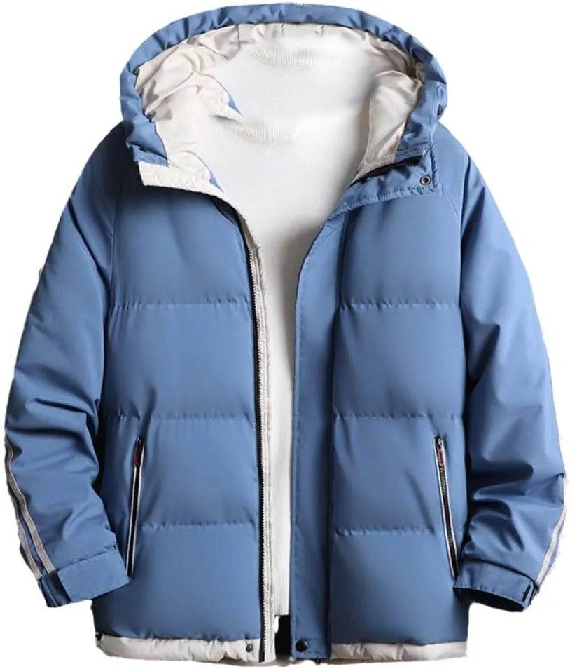 Winter Parkas Men Cotton Jackets Loose Windbreaker Hooded Padded Coats For Couple