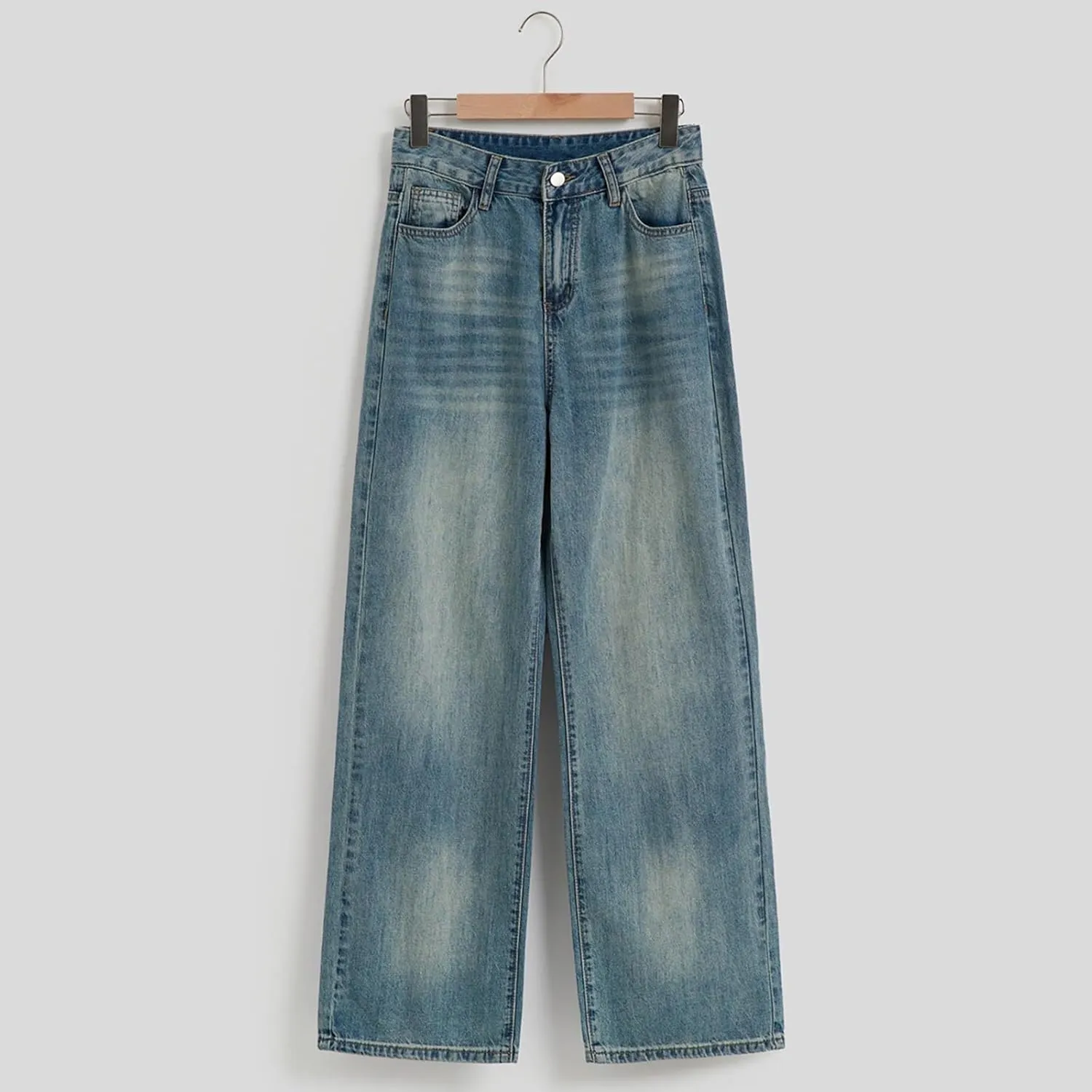 Women Wide Leg Jeans Casual Baggy Stretchy Bootcut Boyfriend Denim Pants Trendy High Waisted y2k Long Trousers