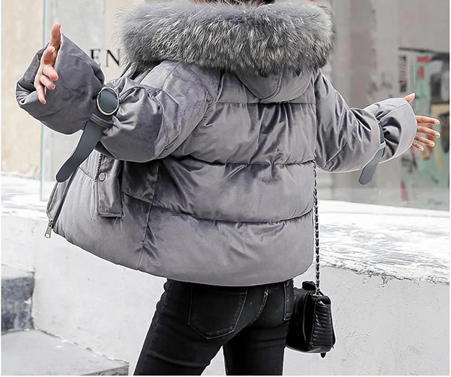 Women Winter Jacket Down Cotton Padded Coat Hooded Loose Clothes Korean Parkas