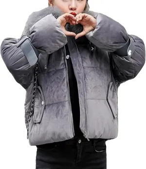 Women Winter Jacket Down Cotton Padded Coat Hooded Loose Clothes Korean Parkas