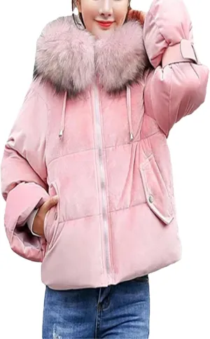 Women Winter Jacket Down Cotton Padded Coat Hooded Loose Clothes Korean Parkas