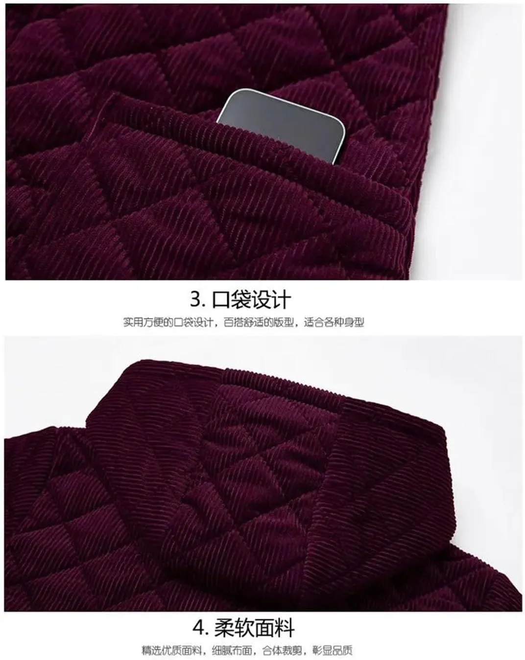 Women's Cotton Coat Plush Warm Parkas Long Hooded Padded Coat