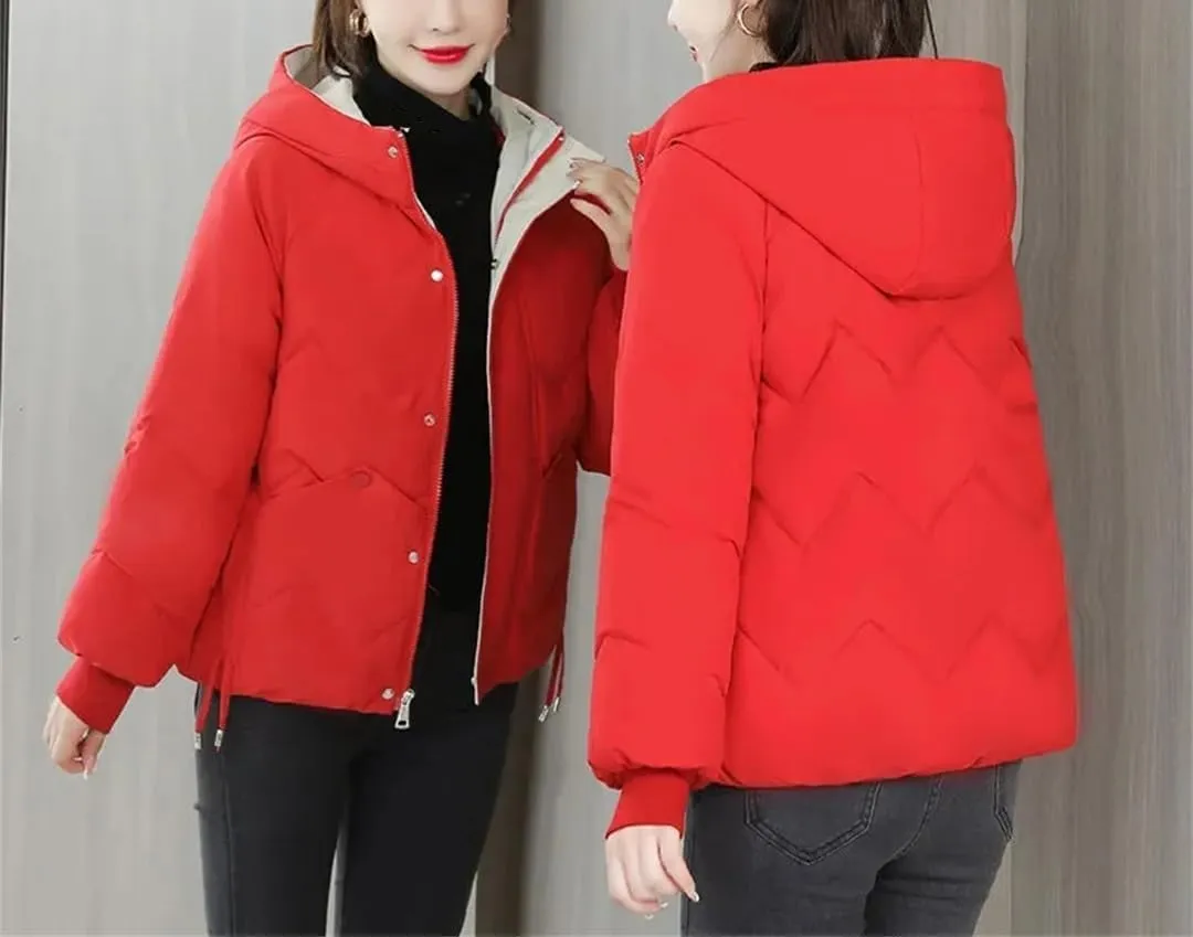 Women's Cotton Coat Thickened Padded Jacket Winter Warm Comfort Women's Puffer Parkas