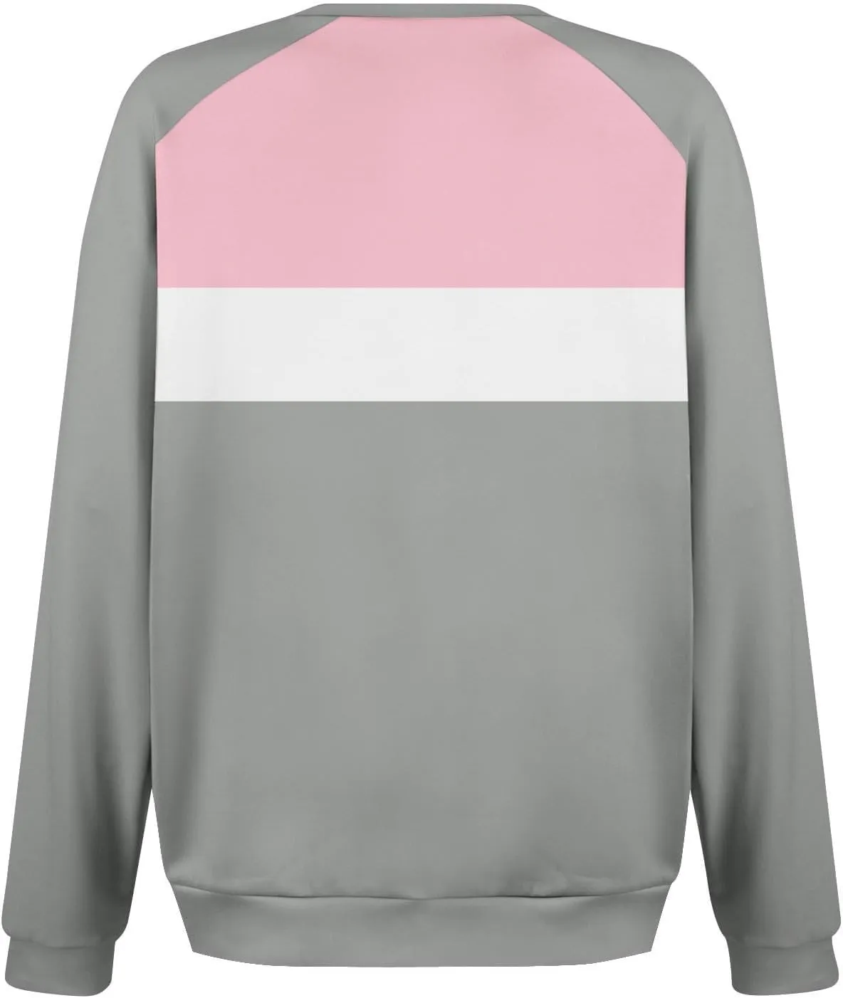 Women's Fashion Sweatshirt 2024 Casual Loose Splicing Color Block Hoodless Wide Hem Long Sleeve Fall outfits Clothes