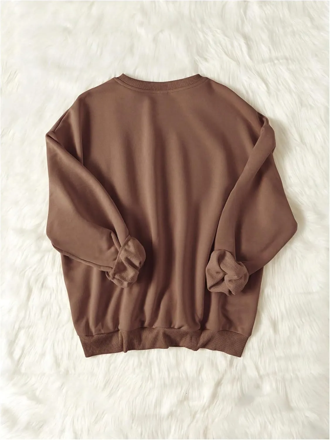 Women's Graphic Drop Shoulder Crew Neck Sweatshirt Long Sleeve Oversized Pullovers