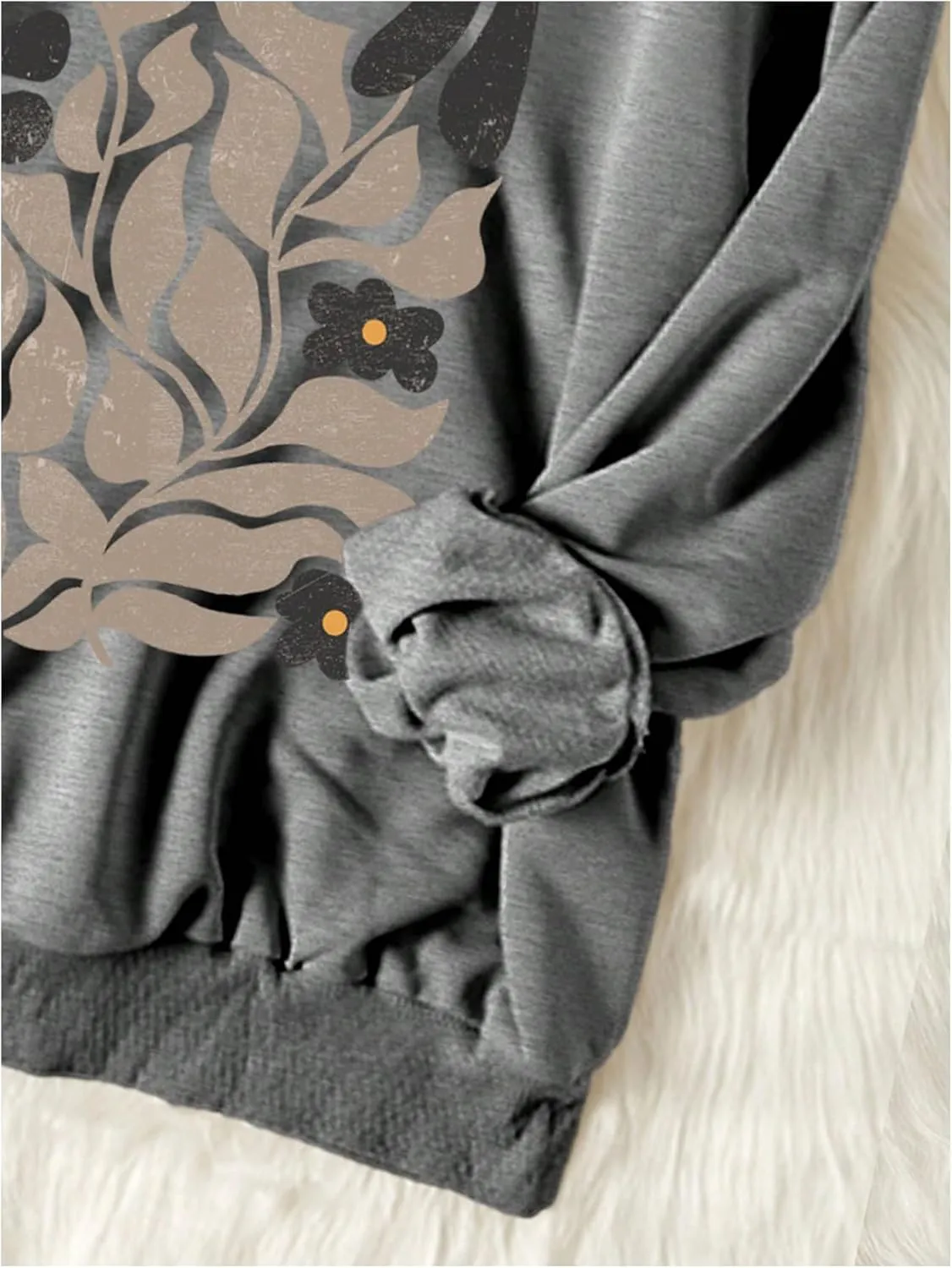 Women's Graphic Drop Shoulder Crew Neck Sweatshirt Long Sleeve Oversized Pullovers