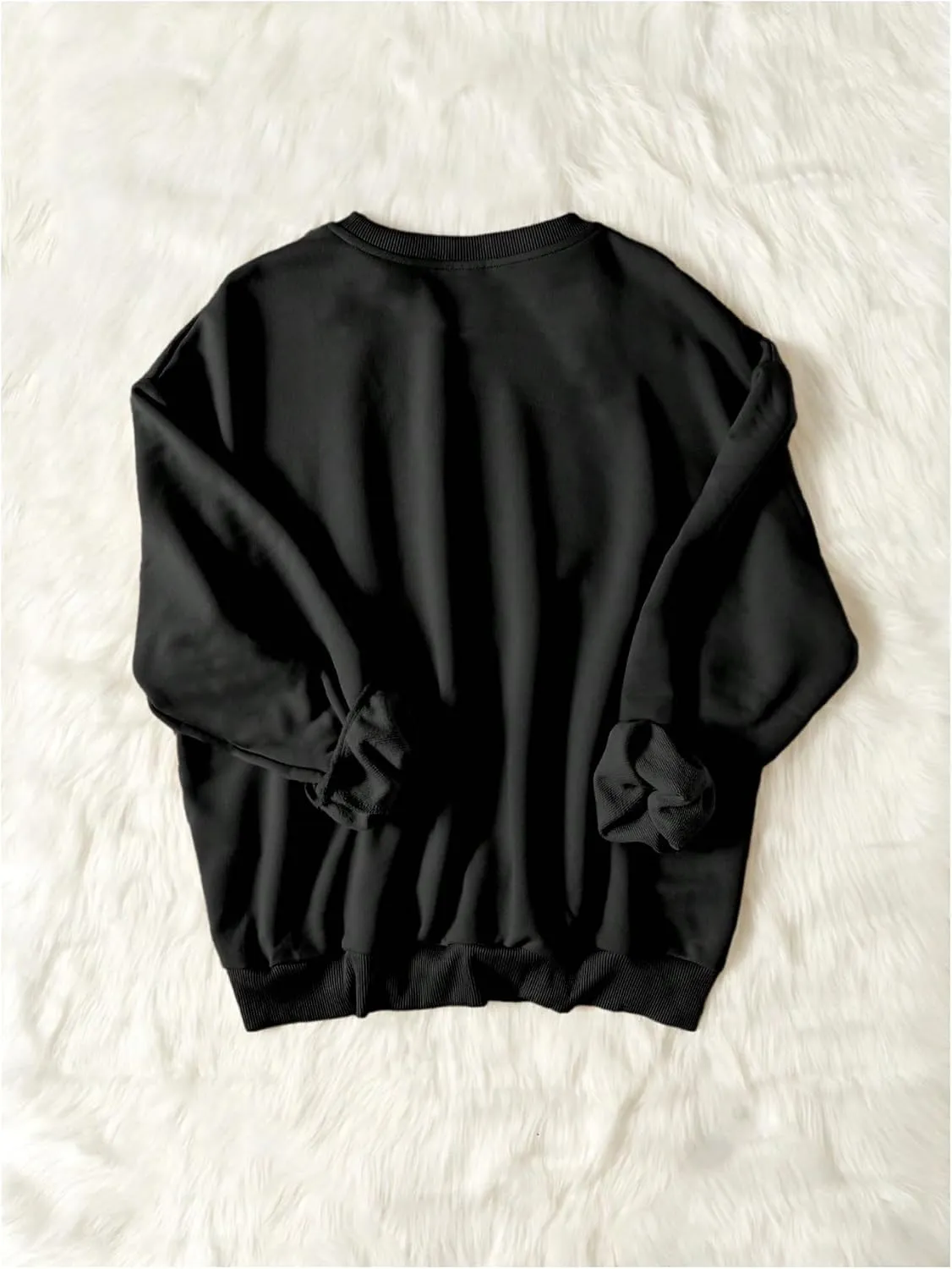 Women's Graphic Drop Shoulder Crew Neck Sweatshirt Long Sleeve Oversized Pullovers