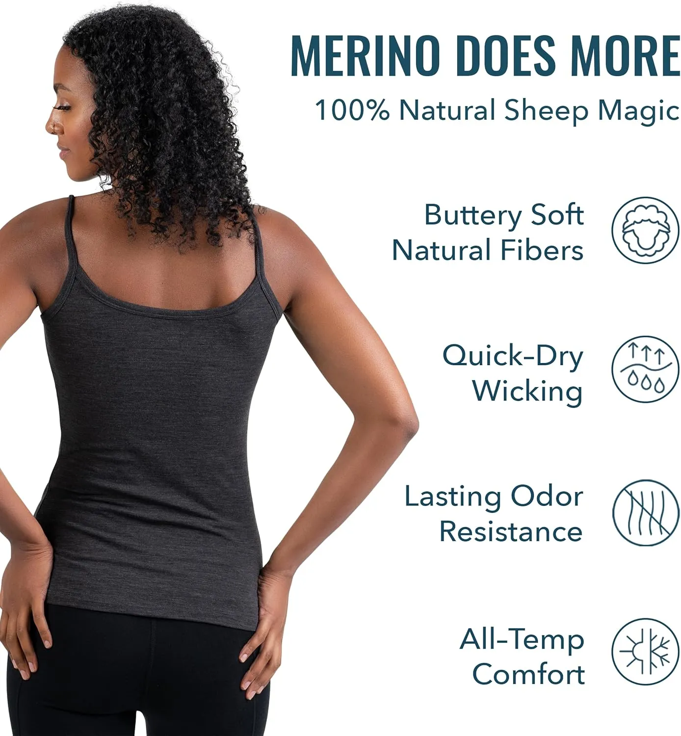 Women's Merino Tank Top by Woolly | RWS Certified | Soft, Stink Free, Seattle Designed