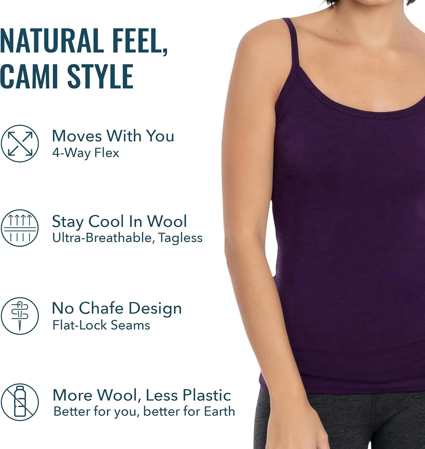 Women's Merino Tank Top by Woolly | RWS Certified | Soft, Stink Free, Seattle Designed