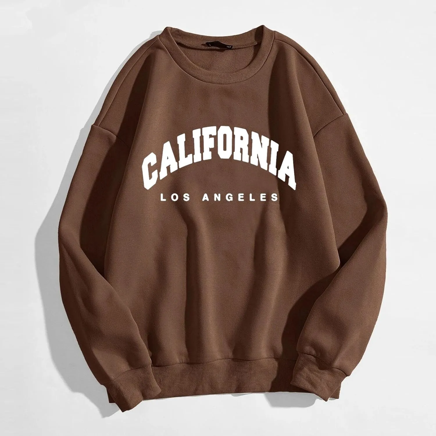 Womens Oversized Crewneck Sweatshirts London Print Crewneck Long Sleeve Pullover Loose Fit Tops Fleece Pullover Fashion 2024