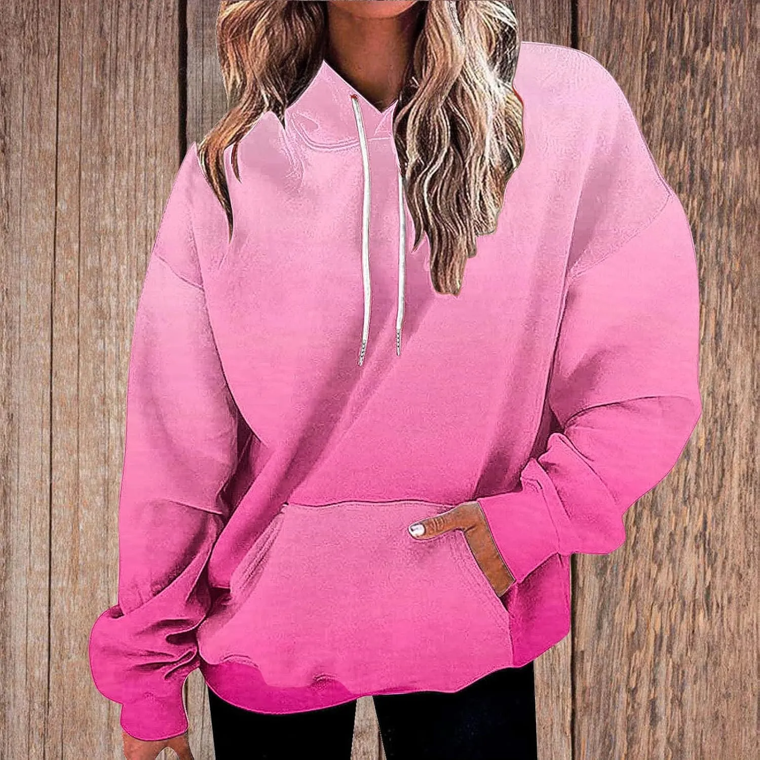 Womens Oversized Hoodies Tie Dye Hooded Sweatshirts Casual Comfy Sweater Pullover With Pockets Fall Winter Outfits