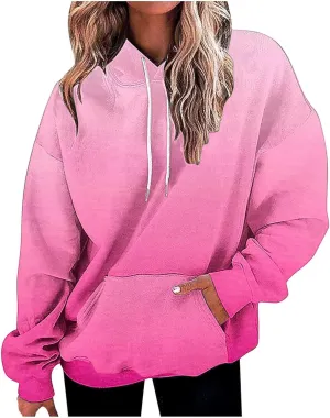 Womens Oversized Hoodies Tie Dye Hooded Sweatshirts Casual Comfy Sweater Pullover With Pockets Fall Winter Outfits