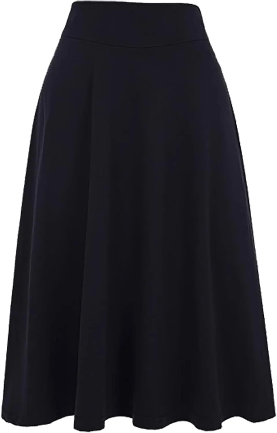 Women's Pleated Midi Skirts High Waist Flare A Line Plus Size Skirt Vintage 2025 Trendy Business Dress