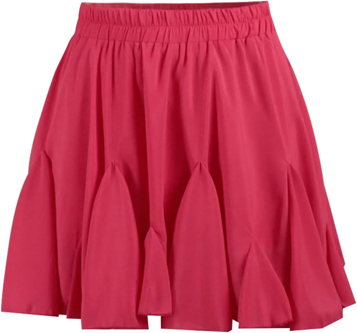 Women's Pleated Skirt Basic Casual High Waisted Summer Beach Vacation Skirts Solid Color Mini Skorts