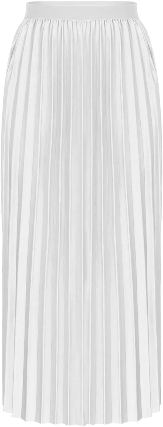 Womens Skirt Summer Midi Long Pleated Skirts High Waisted A Line Dress 2025 Trendy Boho Beach Dresses