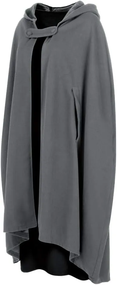 Women's Trench Coat Gothic Long Cloak Autumn And Winter Hoodies Robe Wool Blend Hooded Cape Poncho Maxi Cloak Coat