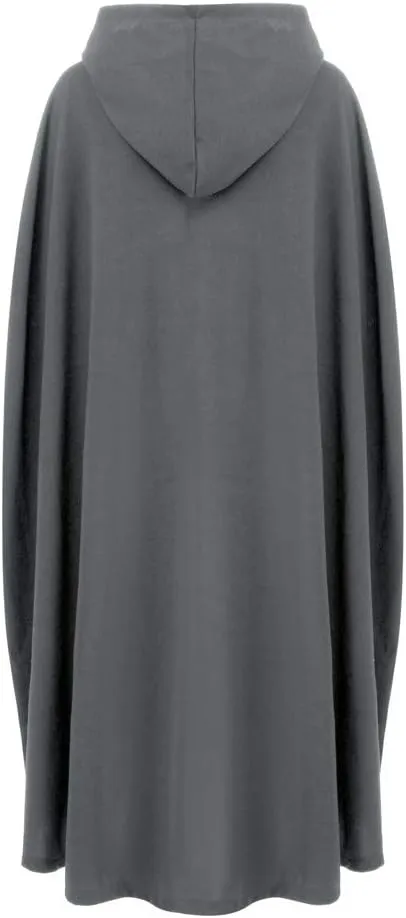 Women's Trench Coat Gothic Long Cloak Autumn And Winter Hoodies Robe Wool Blend Hooded Cape Poncho Maxi Cloak Coat