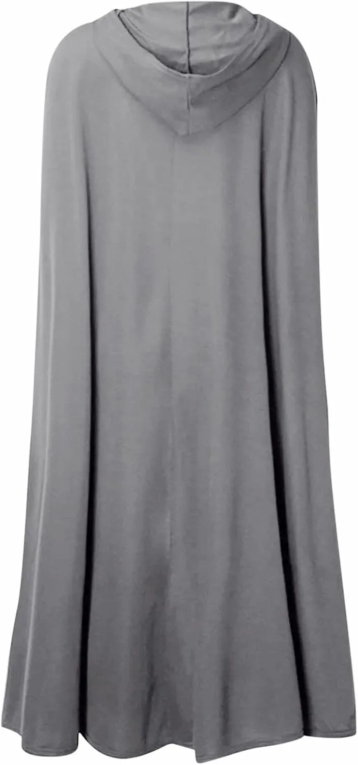 Women's Trench Coat Gothic Long Cloak Autumn And Winter Hoodies Robe Wool Blend Hooded Cape Poncho Maxi Cloak Coat