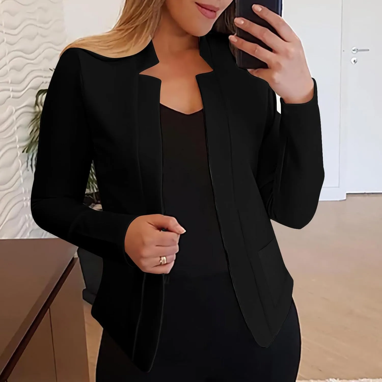 Women's Work Office Blazer Fall Fashion Business Casual Long Sleeve Petite Blazer Dressy Suit Jackets Trendy Outfits