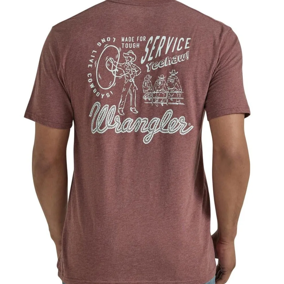 Wrangler Men's Tough Service Graphic T-Shirt in Sable
