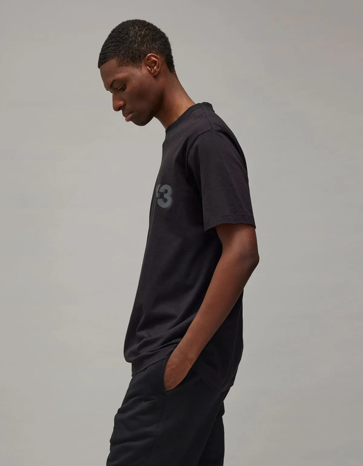 Y-3 Black Logo Short Sleeve T-Shirt