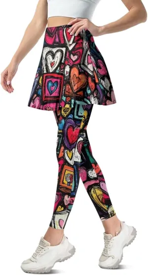 YEXIATODO Skirted Leggings for Women Athletic Skorts Skirts for Women Activewear Girls Pleated Tennis Skirt XS-3XL